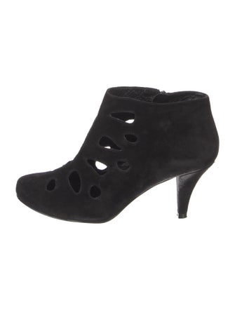 Robert Clergerie Suede Leather Trim Embellishment Lace-Up Boots