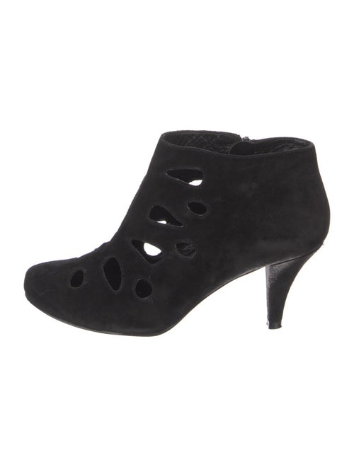 Robert Clergerie Suede Leather Trim Embellishment Lace-Up Boots