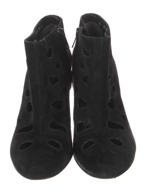 Robert Clergerie Suede Leather Trim Embellishment Lace-Up Boots