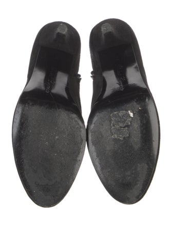 Robert Clergerie Suede Leather Trim Embellishment Lace-Up Boots