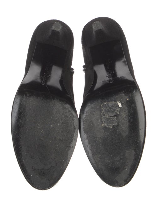 Robert Clergerie Suede Leather Trim Embellishment Lace-Up Boots