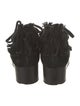 Robert Clergerie Suede Fringe Trim Accent Lace-Up Boots
