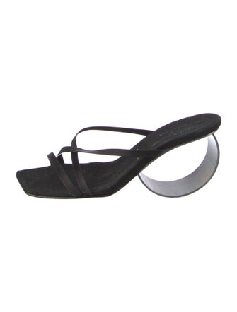 Robert Clergerie Suede Cutout Accent Slides