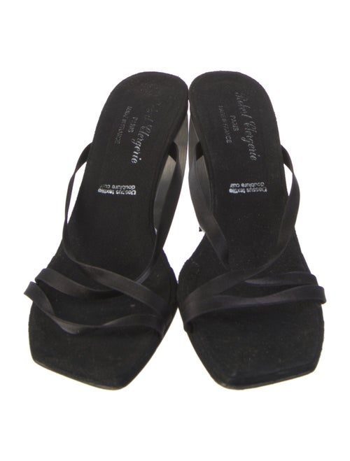 Robert Clergerie Suede Cutout Accent Slides