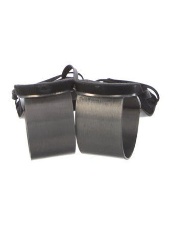 Robert Clergerie Suede Cutout Accent Slides