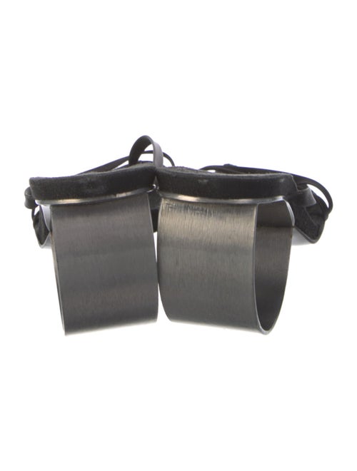 Robert Clergerie Suede Cutout Accent Slides