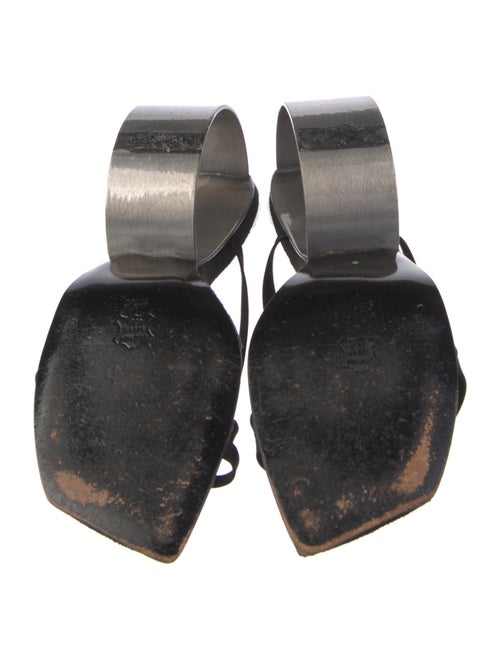 Robert Clergerie Suede Cutout Accent Slides