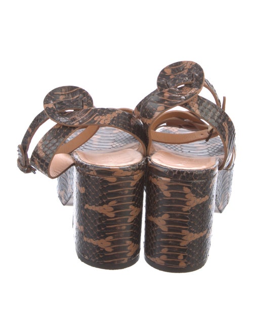 Robert Clergerie Leather Animal Print Espadrilles