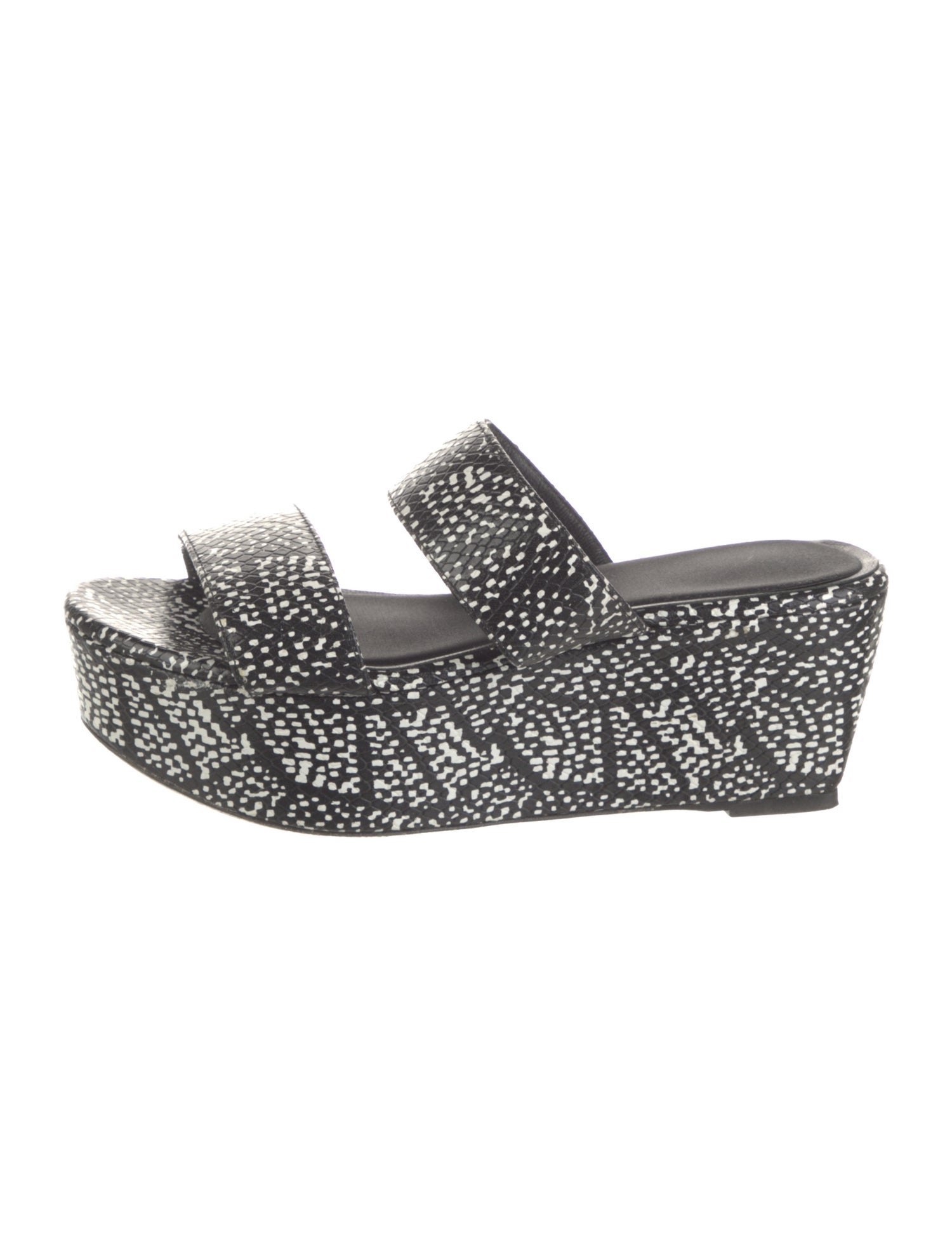 Robert Clergerie Leather Printed Slides