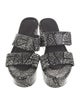 Robert Clergerie Leather Printed Slides