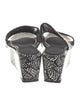 Robert Clergerie Leather Printed Slides