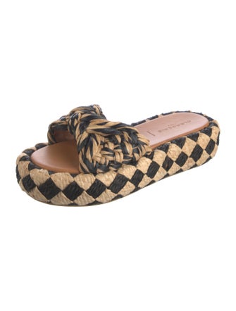 Robert Clergerie Ostrich Printed Slides