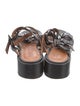 Robert Clergerie Leather Lasercut Accents Slides