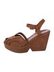 Robert Clergerie Suede Mesh Accents Sandals