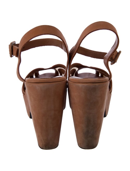 Robert Clergerie Suede Mesh Accents Sandals