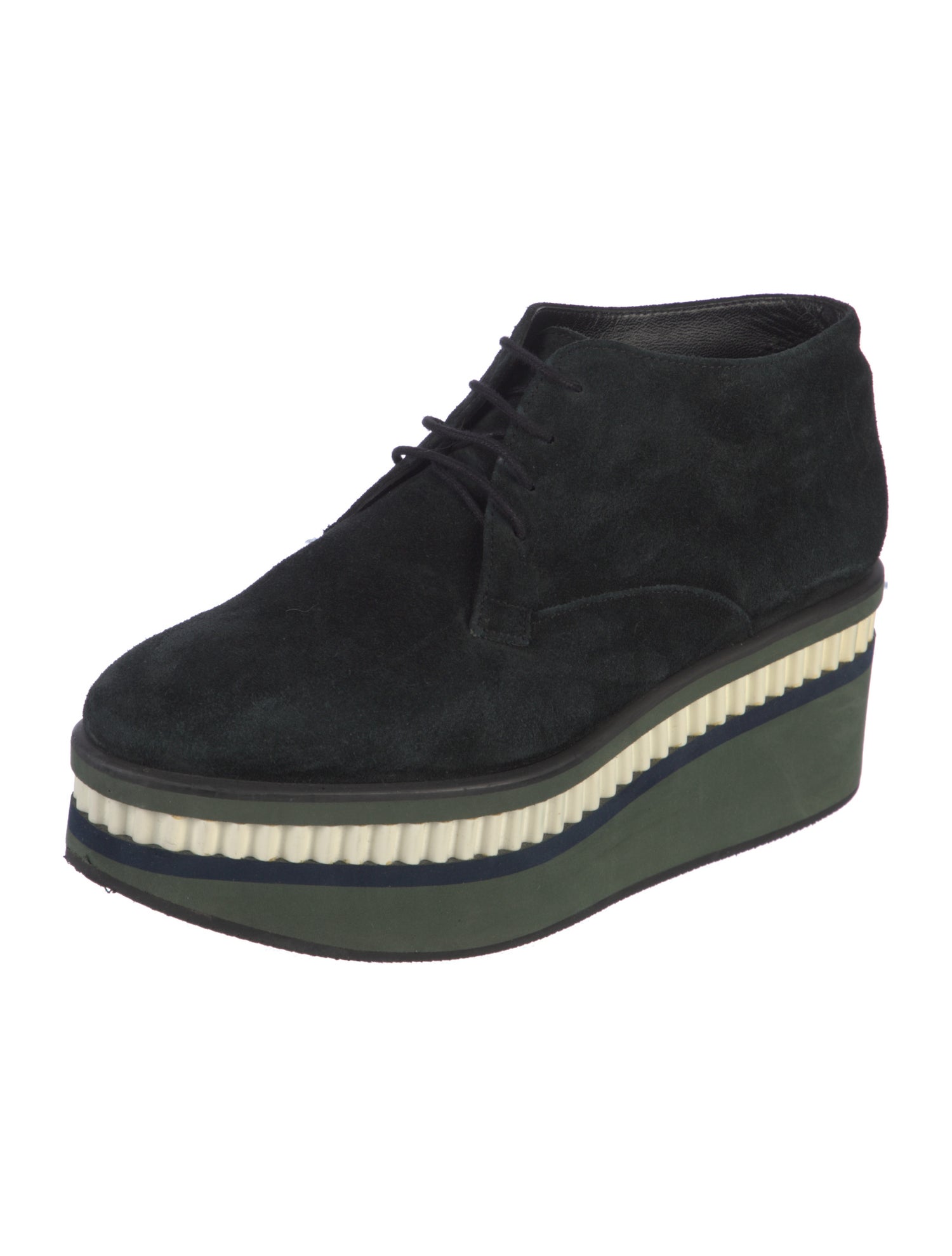 Robert Clergerie Suede Wedge Sneakers