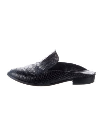 Robert Clergerie Snakeskin Mules