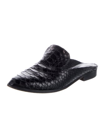 Robert Clergerie Snakeskin Mules