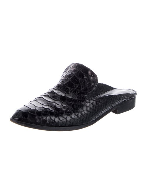Robert Clergerie Snakeskin Mules