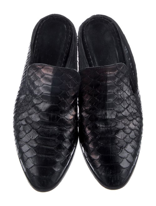 Robert Clergerie Snakeskin Mules