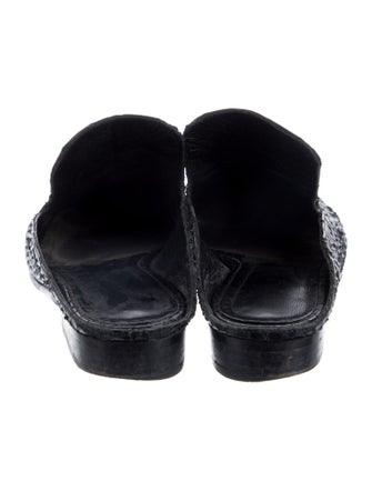 Robert Clergerie Snakeskin Mules