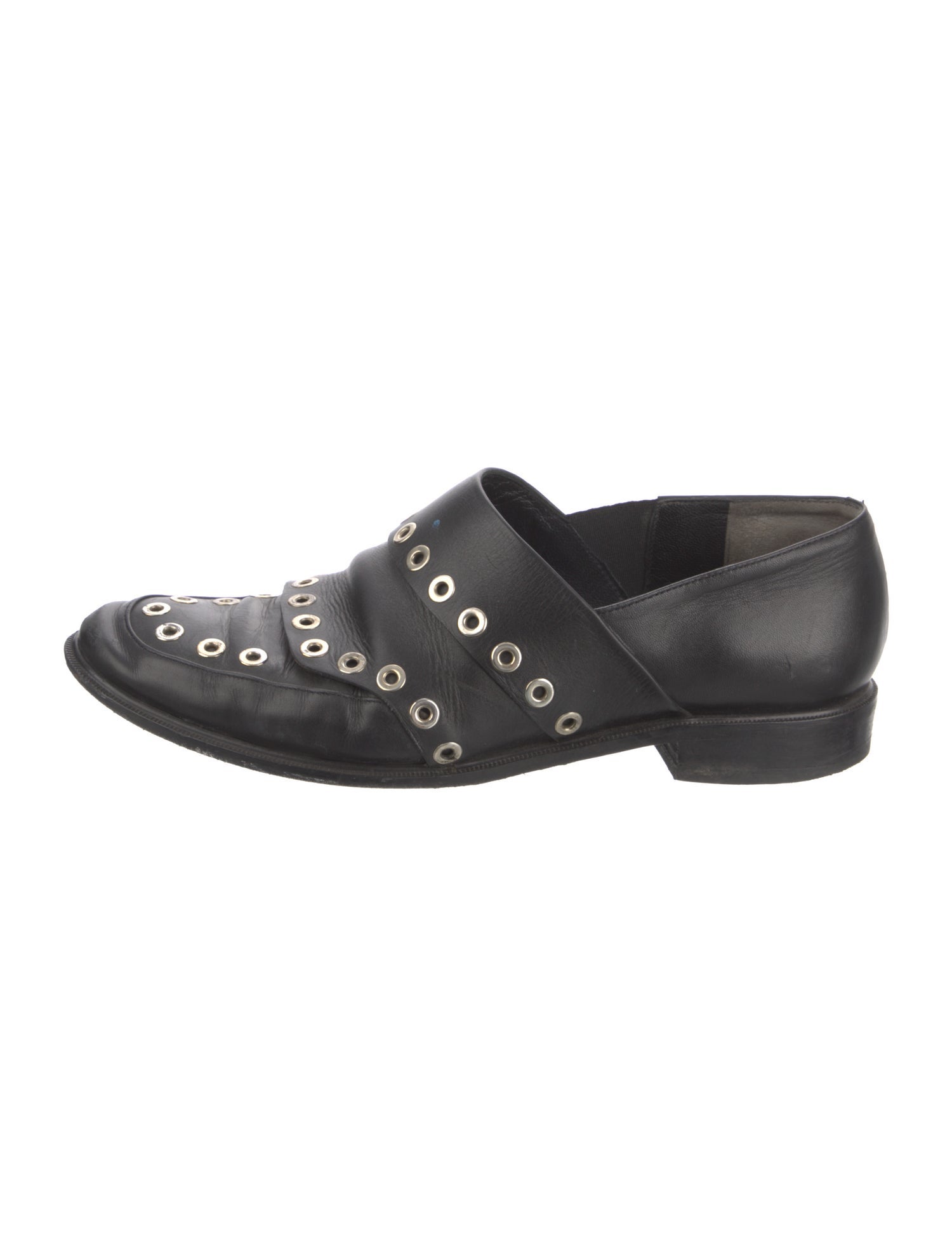 Robert Clergerie Leather Studded Accents Loafers