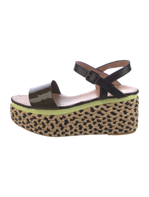 Robert Clergerie Straw Printed Espadrilles