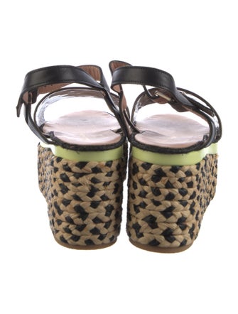Robert Clergerie Straw Printed Espadrilles