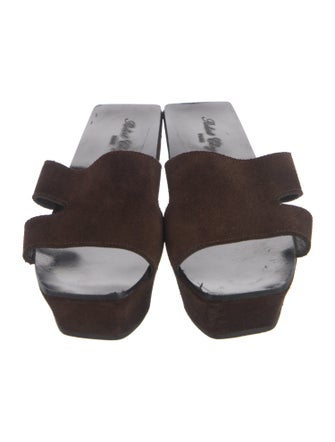 Robert Clergerie Suede Slides