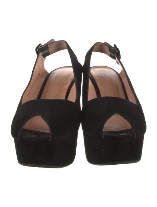 Robert Clergerie Suede Studded Accents Slingback Pumps