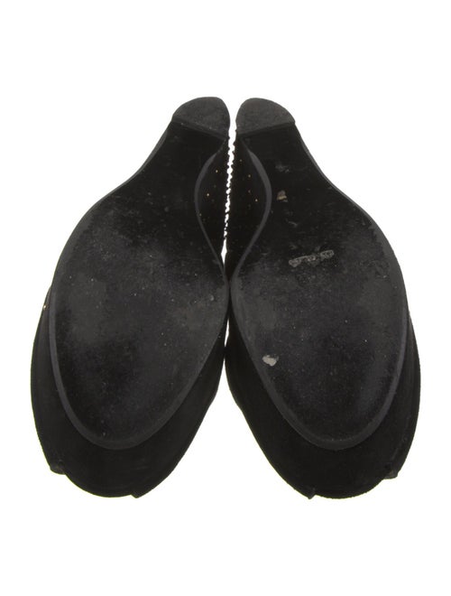 Robert Clergerie Suede Studded Accents Slingback Pumps