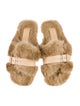 Robert Clergerie Faux Fur Slides