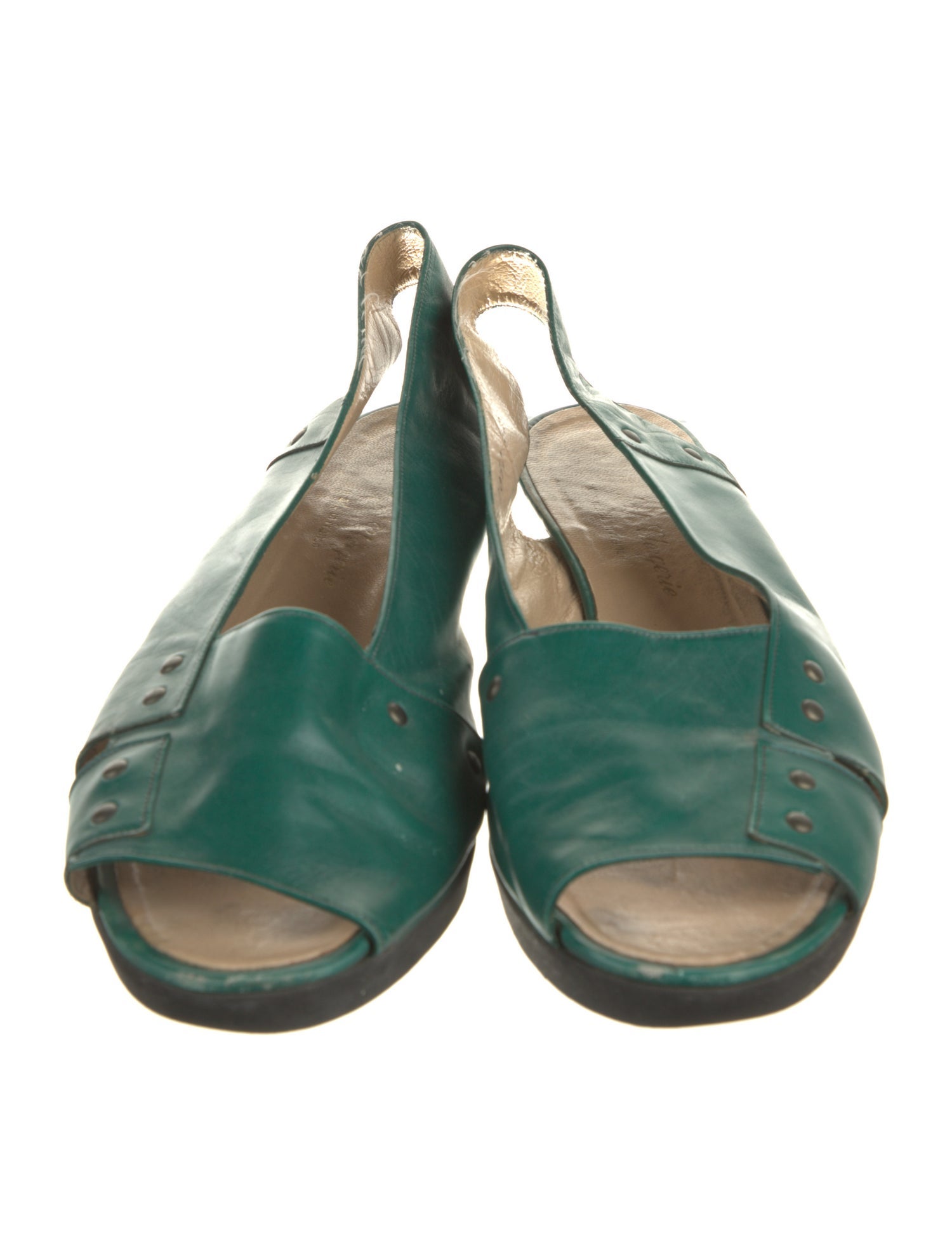 Robert Clergerie Leather Slingback Sandals