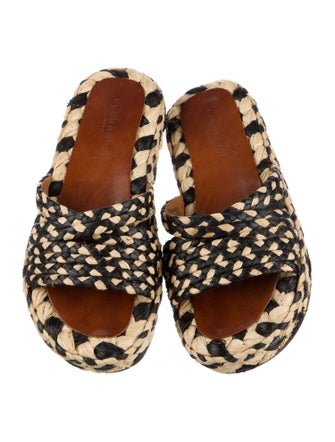 Robert Clergerie Straw Printed Espadrilles