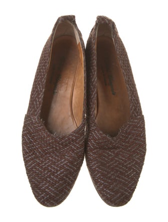Robert Clergerie Tweed Pattern Ballet Flats