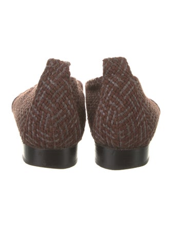Robert Clergerie Tweed Pattern Ballet Flats