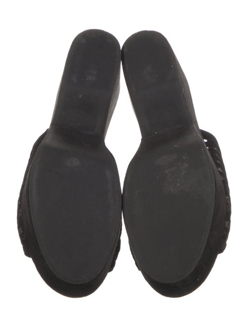 Robert Clergerie Suede Lasercut Accents Slides