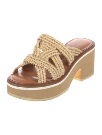 Robert Clergerie Raffia Slides