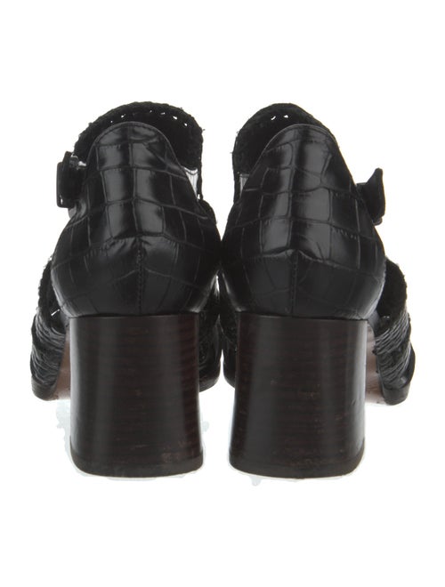 Robert Clergerie Embossed Leather Gladiator Sandals