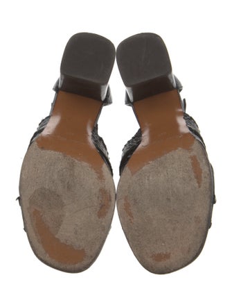 Robert Clergerie Embossed Leather Gladiator Sandals