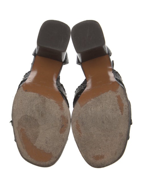 Robert Clergerie Embossed Leather Gladiator Sandals