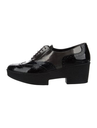 Robert Clergerie Leather Lasercut Accents Oxfords