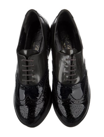 Robert Clergerie Leather Lasercut Accents Oxfords