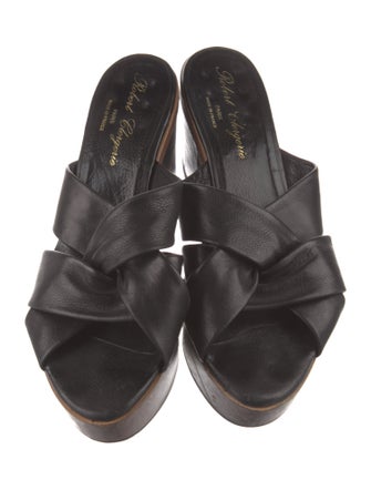 Robert Clergerie Leather Slides