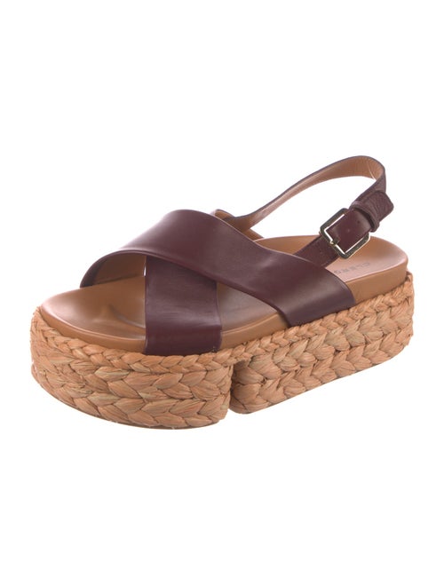 Robert Clergerie Raffia Slingback Sandals