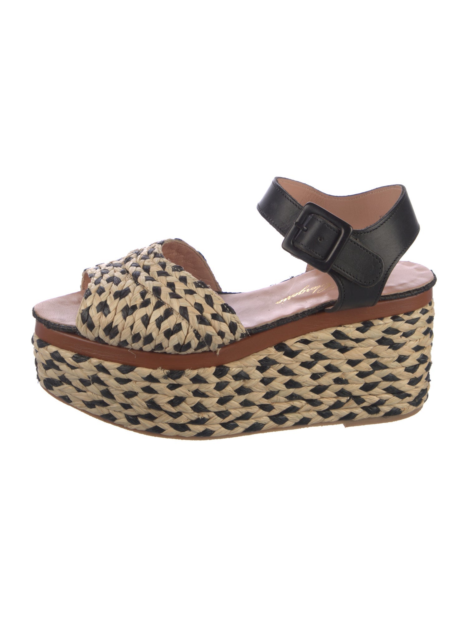 Robert Clergerie Leather Animal Print Espadrilles