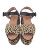 Robert Clergerie Leather Animal Print Espadrilles