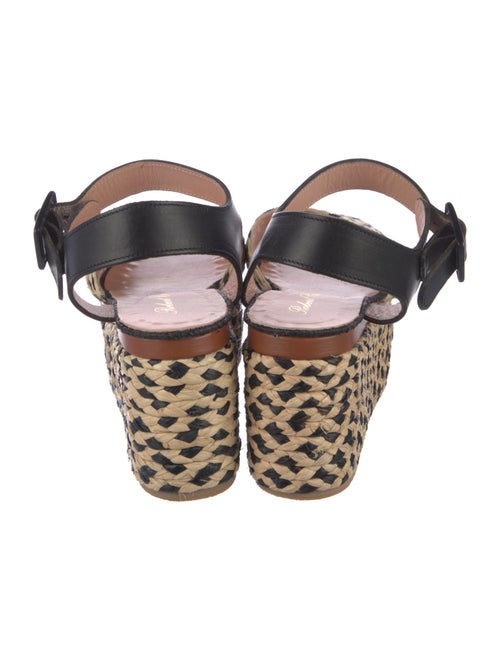 Robert Clergerie Leather Animal Print Espadrilles