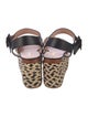 Robert Clergerie Leather Animal Print Espadrilles