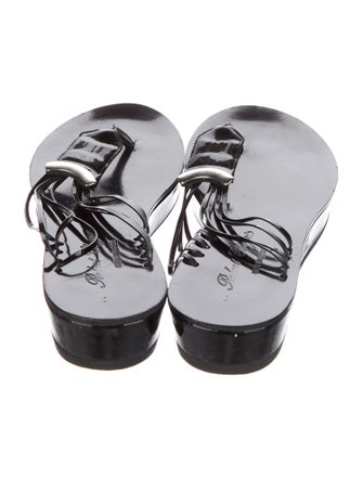 Robert Clergerie Patent Leather Slides